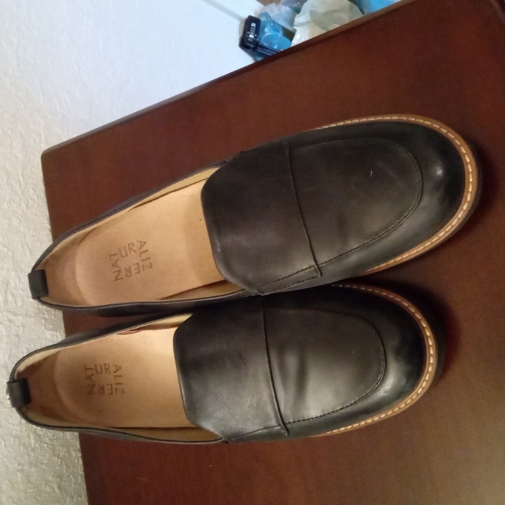 Black Leather Loafers